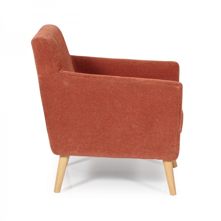 Serene Kelso Orange Fabric Tub Chair By Furnishings Orange Fabric Tub Chair Show More Information