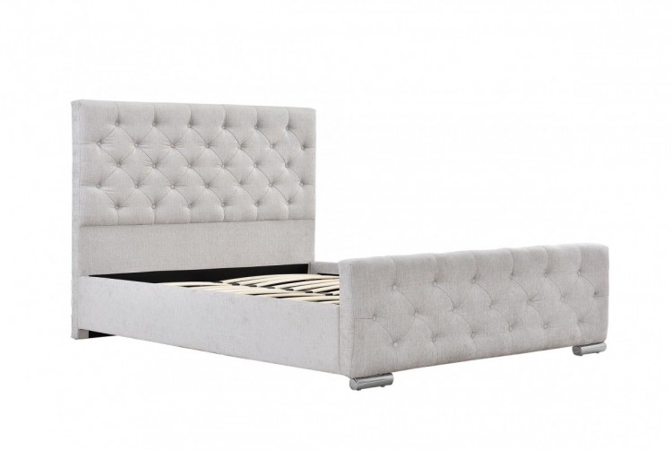 Sleep Design Buckingham 4ft6 Double Grey Fabric Bed Frame by UK Bed Store