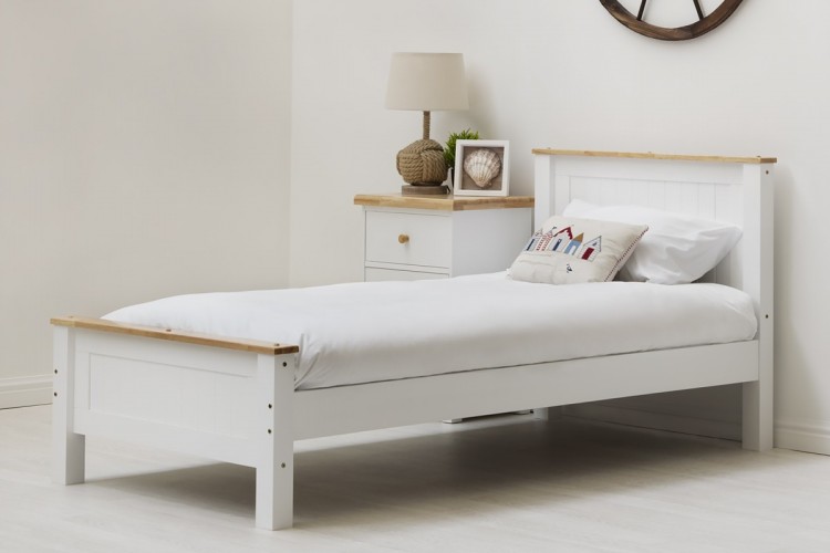 Sleep Design Rostherne 3ft Single White Wooden Bed Frame by UK Bed Store