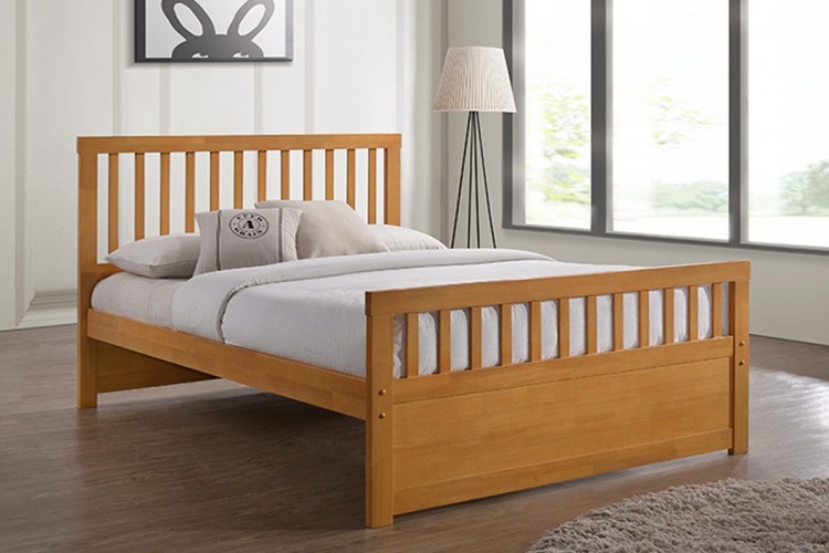 Sleep Design Delamere 4ft6 Double Honey Oak Wooden Storage Bed Frame Wooden Storage Bed Frame Show More Information