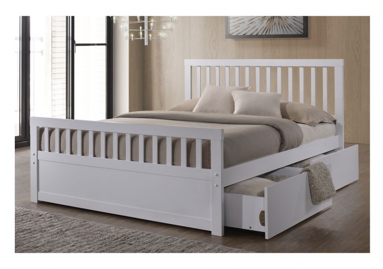 White Wooden Storage Bed Ivoiregion Sleep Design Delamere 4ft6 Double White Wooden Storage Bed Frame By