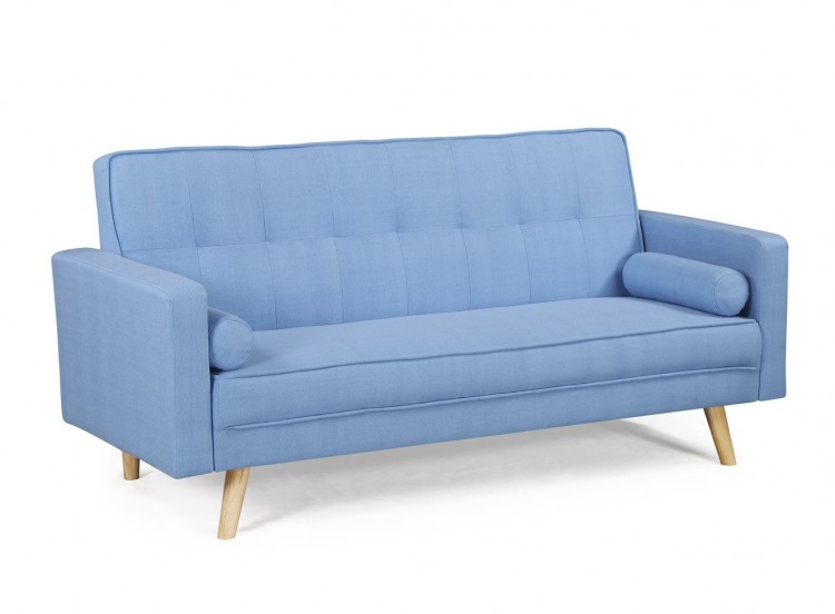 Sleep Design Boston Sky Blue Fabric Sofa Bed by UK Bed Store