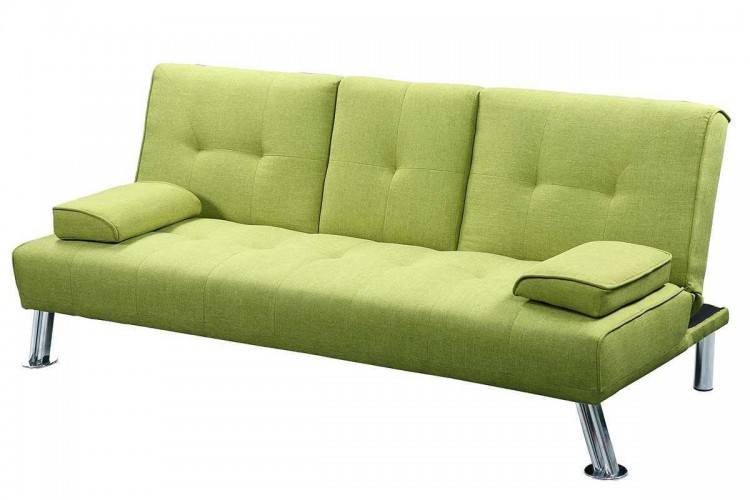 Sleep Design New York Green Fabric Sofa Bed by UK Bed Store
