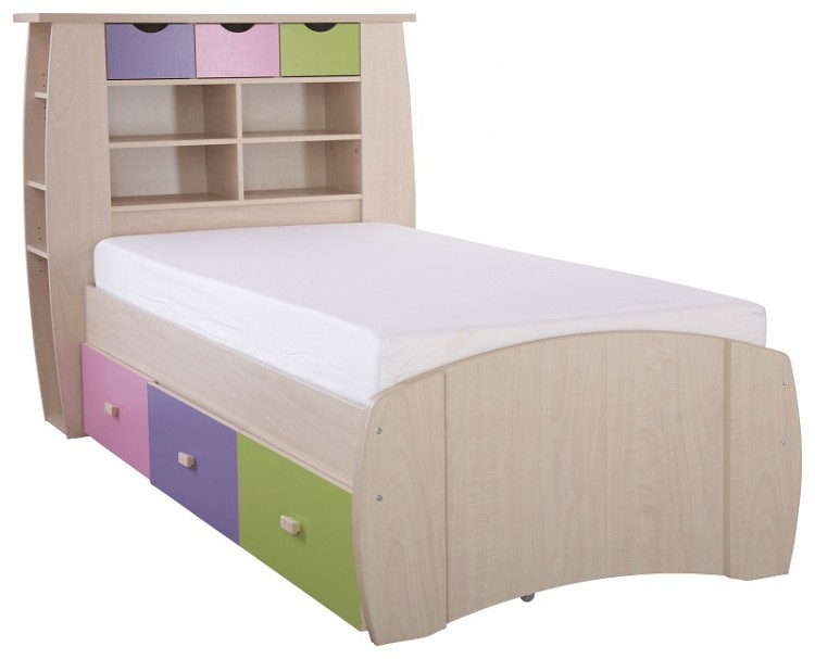 Gfw Sydney 3ft Storage Bed Frame Pink And Lilac By Gfw Sydney 3ft Storage Bed Frame Pink, Lilak Storage Platform Bed Full