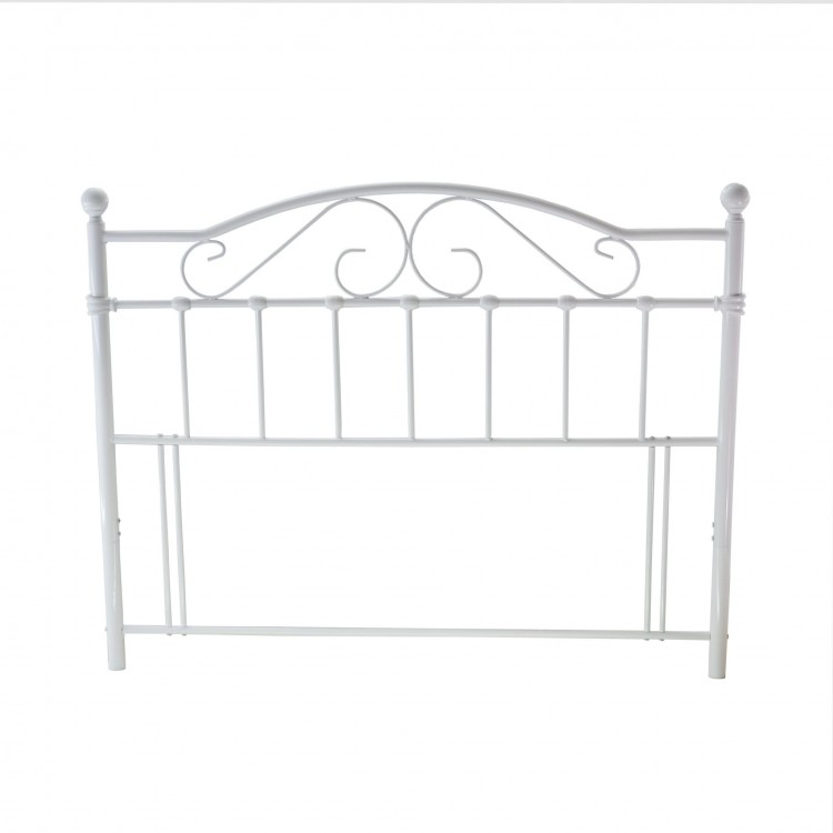 Metal Beds Sussex 4ft Small Double White Metal Headboard