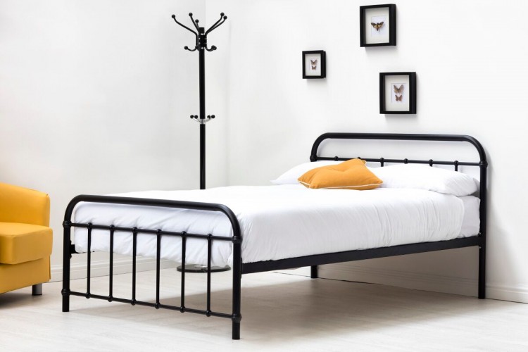 Sleep Design Henley 4ft6 Double Black Metal Bed Frame by ...