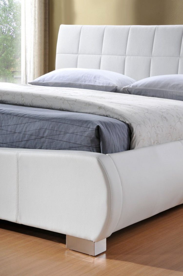 Limelight Dorado 6ft Super Kingsize White Faux Leather Bed Frame By Limelight Dorado 6ft Super Kingsize White Faux Leather Bed Frame By
