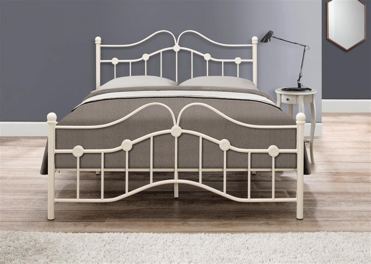 Birlea Canterbury 3ft Single Cream Metal Bed Frame by Birlea