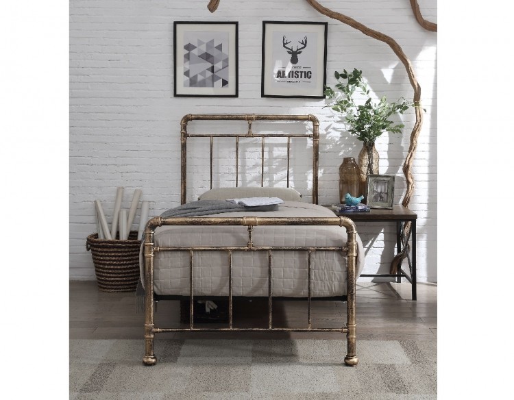 Flintshire Cilcain 3ft Single Antique Bronze Metal Bed Frame By Flintshire Furniture