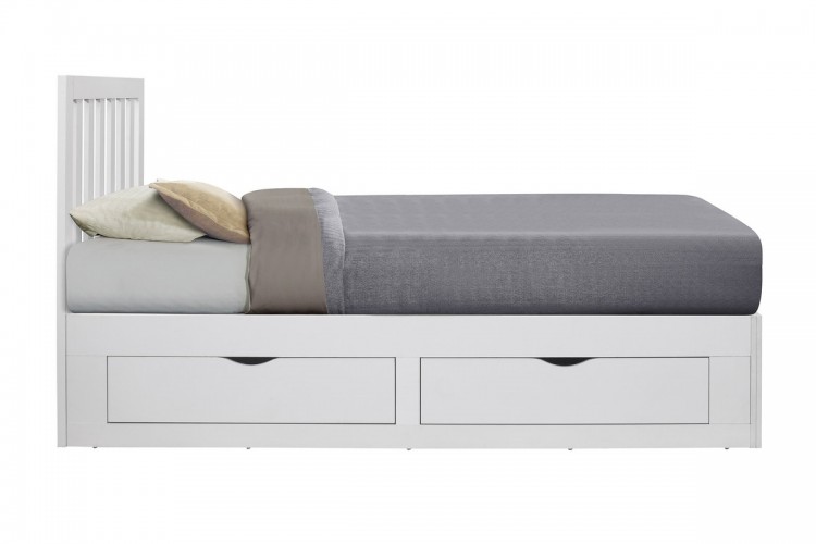 Birlea Appleby 3ft Single White Wooden Bed Frame With Drawers by Birlea
