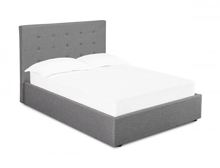 LPD Lucca 4ft6 Double Grey Fabric Bed Frame by LPD Furniture