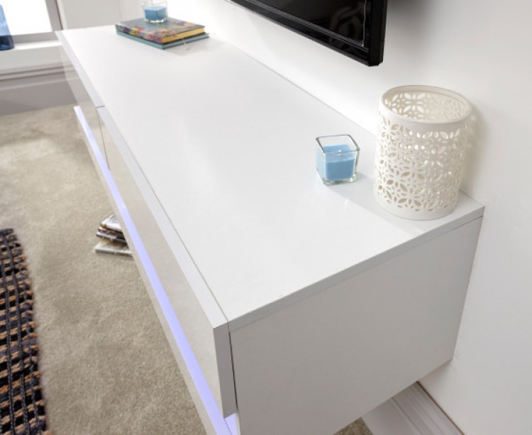 White gloss tv unit 180cm cheap