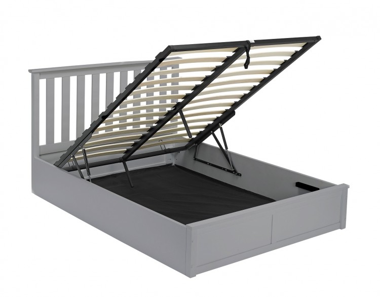 LPD Oxford 5ft Kingsize Grey Wooden Ottoman Bed Frame by LPD Furniture