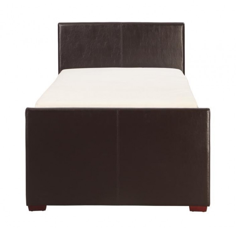 Faux Leather Guest Bed With Trundle, Faux Leather Trundle Bed