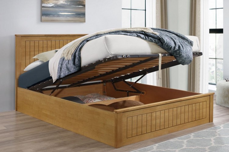 Birlea Fairmont 5ft Kingsize Wooden Ottoman Bed Frame In Oak by Birlea
