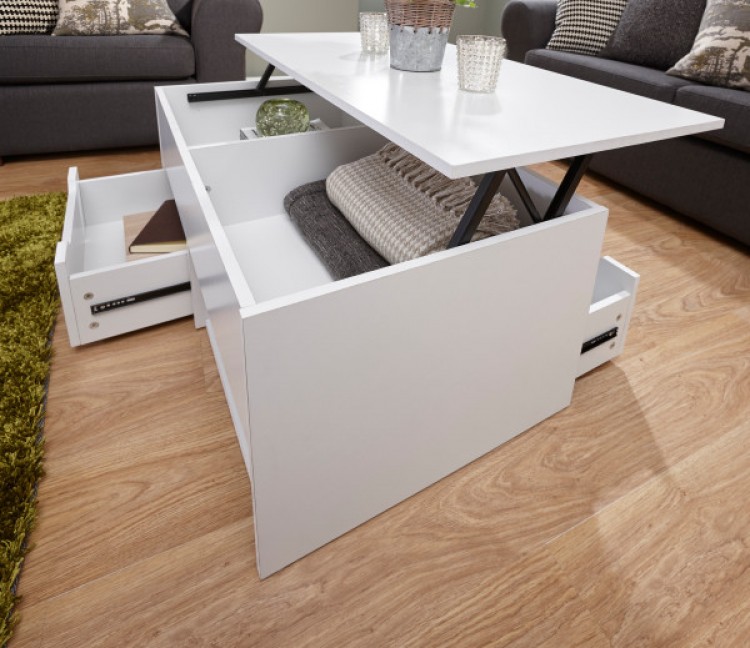GFW Ultimate Storage Coffee Table in White
