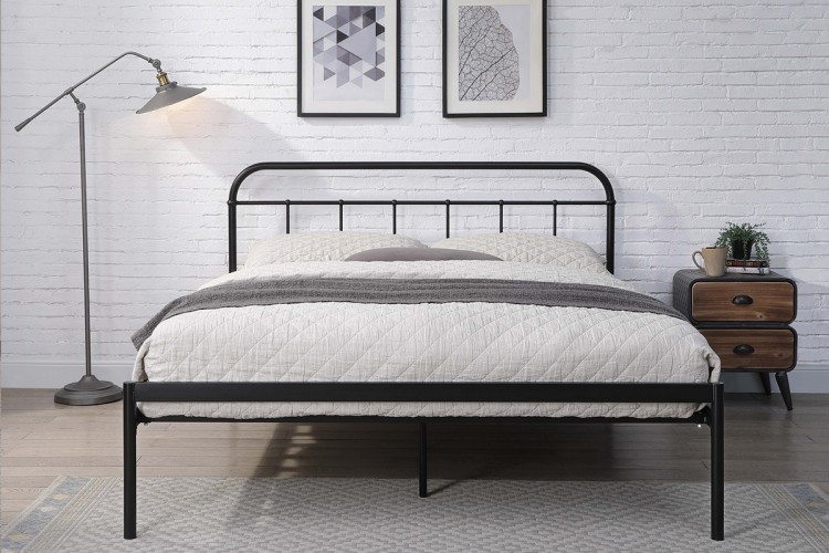 Sleep Design Bourton 4ft6 Double Black Metal Bed Frame by Sleep Design