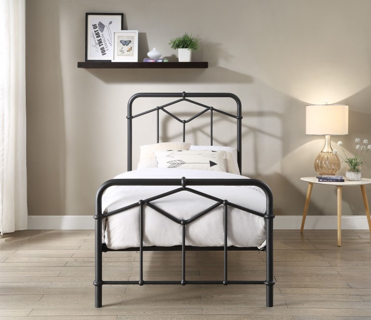 Flintshire Axton 3ft Single Black Metal Bed Frame by Flintshire Furniture