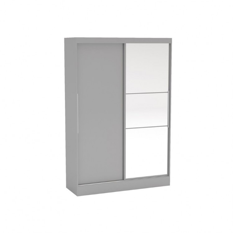 Birlea Lynx Grey Sliding Door Wardrobe with Mirror by Birlea