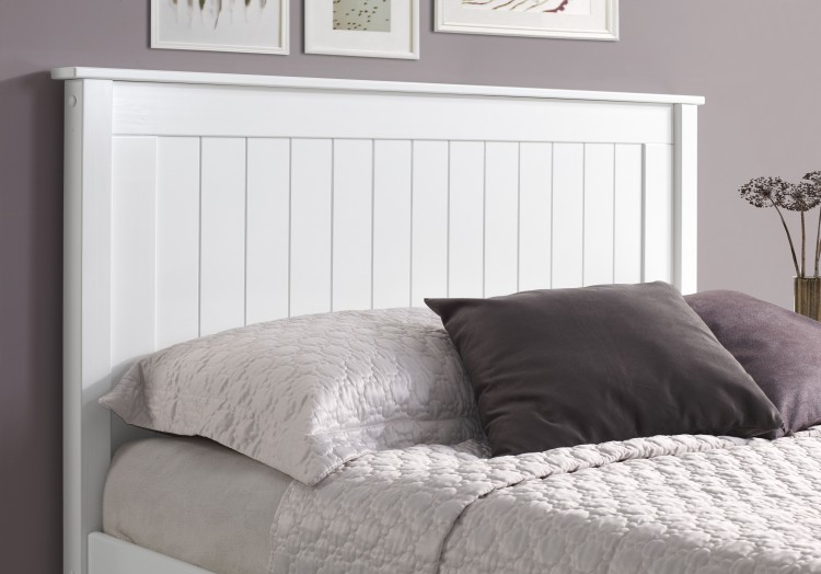 Limelight Taurus 4ft6 Double White Wooden Bed Frame With Low Foot End