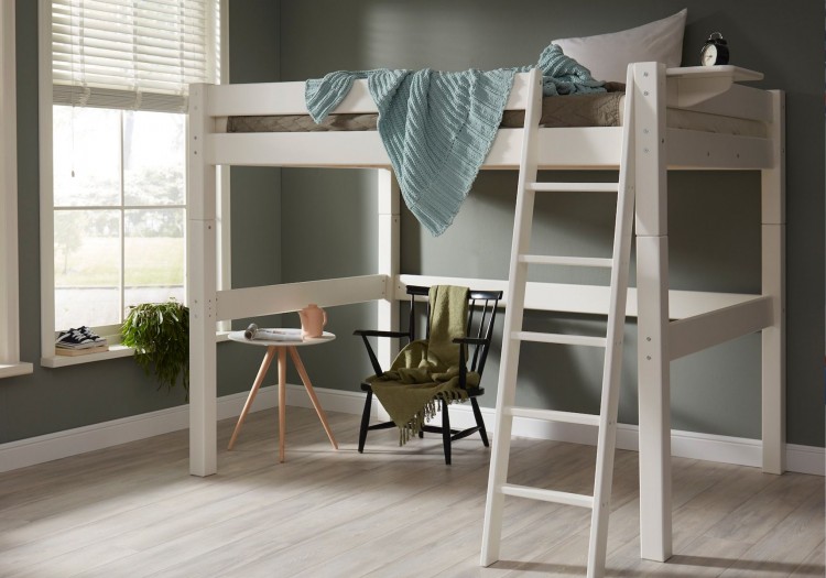 Flair Furnishings Scandinavia Double High Sleeper Bed In White by Flair Furnishings