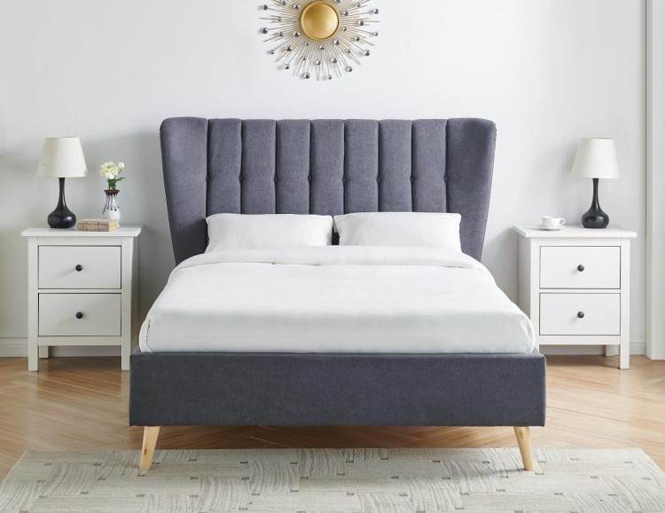 Limelight Tasya 4ft6 Double Dark Grey Fabric Bed Frame by Limelight Beds