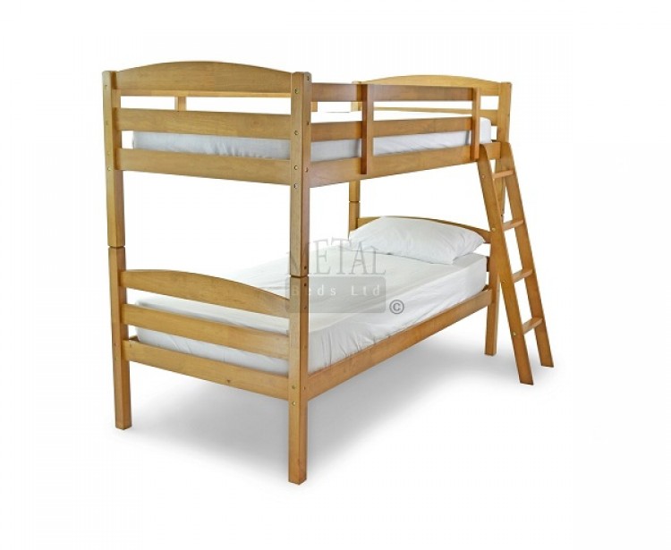 Metal Beds Moderna 3ft (90cm) Single Pine Wooden Bunk Bed by Metal Beds Ltd