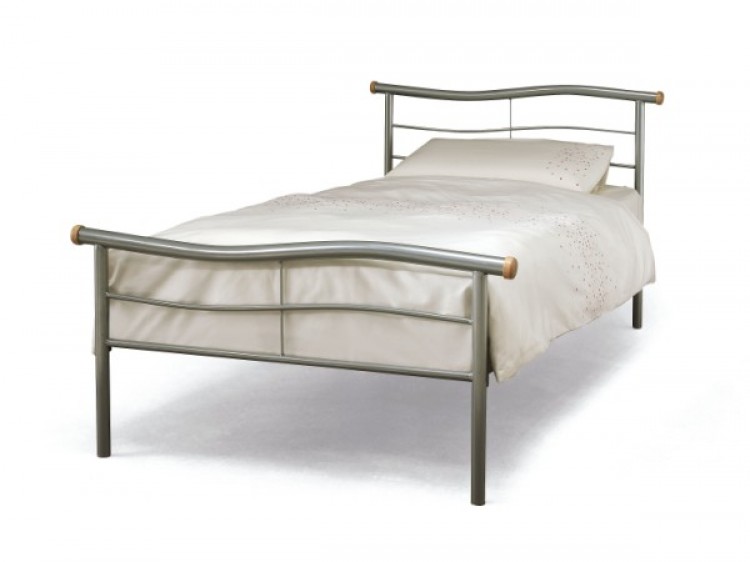 Serene Waverly 3ft Single Silver Metal Bed Frame by Serene ...