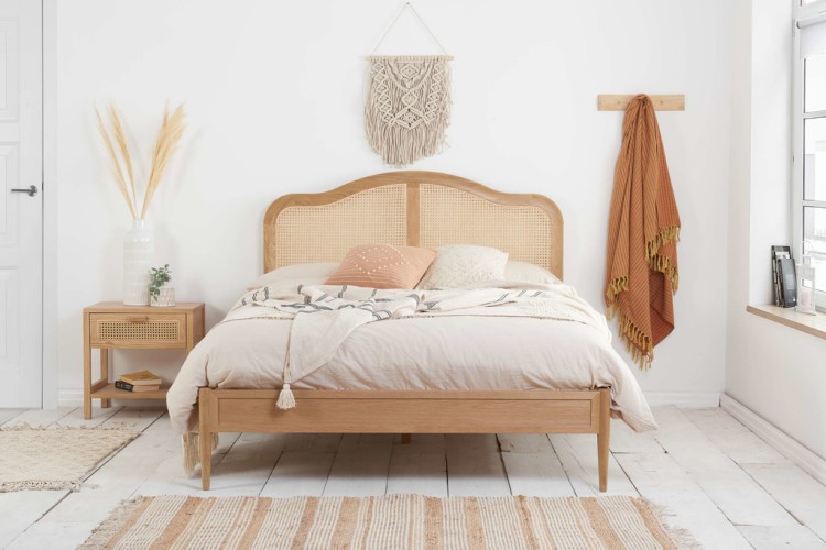 Rattan king bed hot sale frame