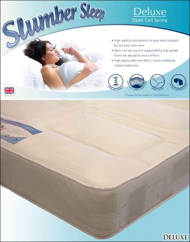 Time Living Slumber Sleep Deluxe 3ft Single Open Coil Spring Mattress