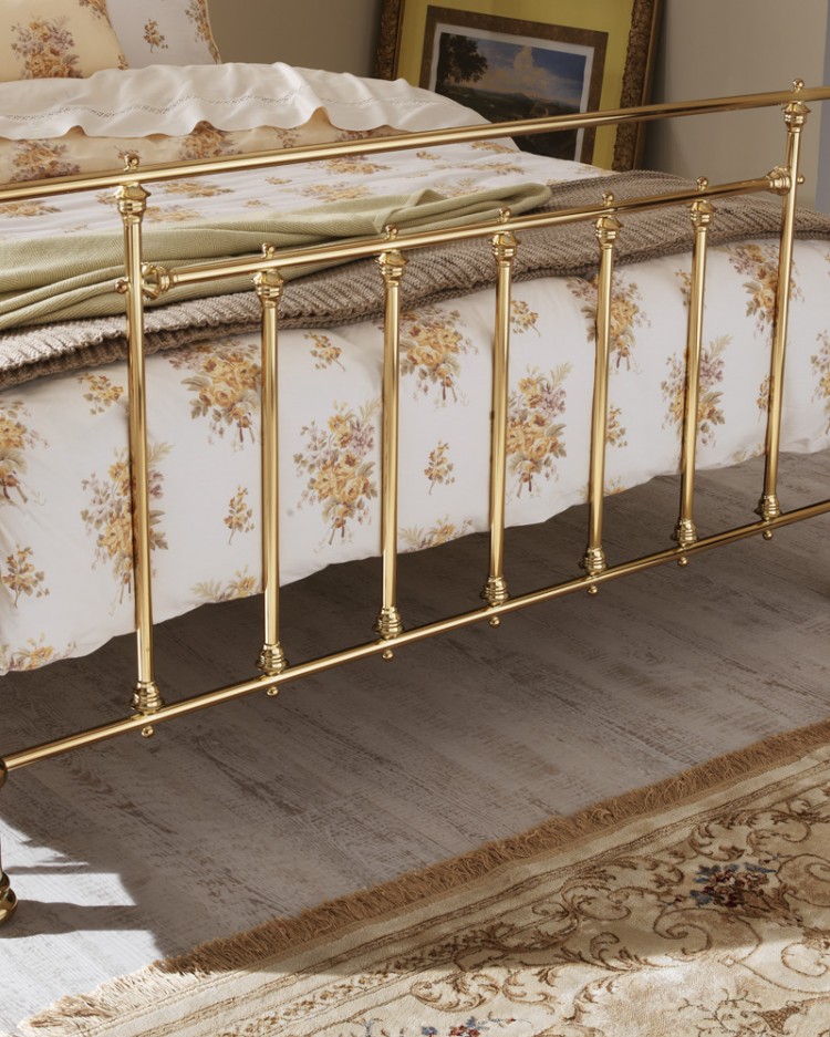 Serene Benjamin 4ft Small Double Brass Metal Bed Frame by UK Bed Store