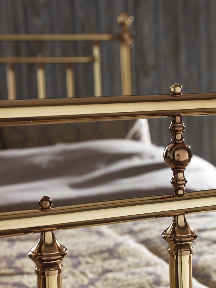 Serene Solomon 6ft Super King Size Brass Metal Bed Frame by UK Bed Store