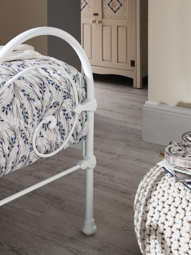 Serene Harriet 4ft6 Double White Metal Bed Frame by Serene Furnishings