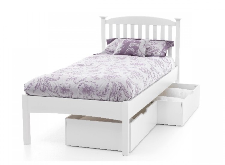 Serene Eleanor 3ft Single White Wooden Bed Frame With Low Footend By Serene Eleanor 3ft Single White Wooden Bed Frame With Low Footend