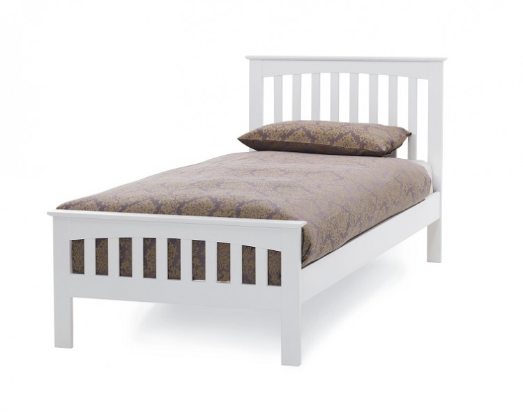 Serene Amelia 3ft Single White Wooden Bed Frame by Serene Furnishings