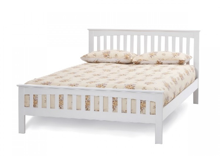 Serene Amelia 6ft Super Kingsize White Wooden Bed Frame By Serene Amelia 6ft Super Kingsize White Wooden Bed Frame By Furnishings
