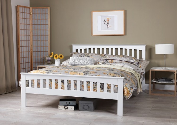 Serene Amelia 6ft Super Kingsize White Wooden Bed Frame By Serene Amelia 6ft Super Kingsize White Wooden Bed Frame