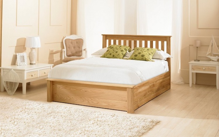 Emporia Monaco 5ft Kingsize Solid Oak Ottoman Bed Frame By Beds Solid Oak Ottoman Bed Frame Show More Information