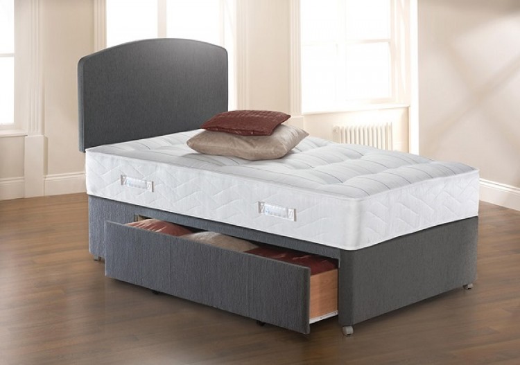 Sealy Solo Ultra Tufted 3ft6 Large Single Divan Bed by Sealy