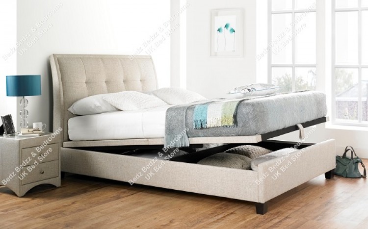 Kaydian Accent 6ft Super Kingsize Oatmeal Ottoman Storage Bed By
