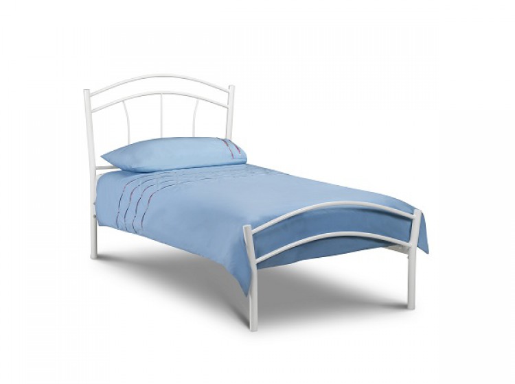 Julian Bowen Miah 3ft Single White Metal Bed Frame by Julian Bowen