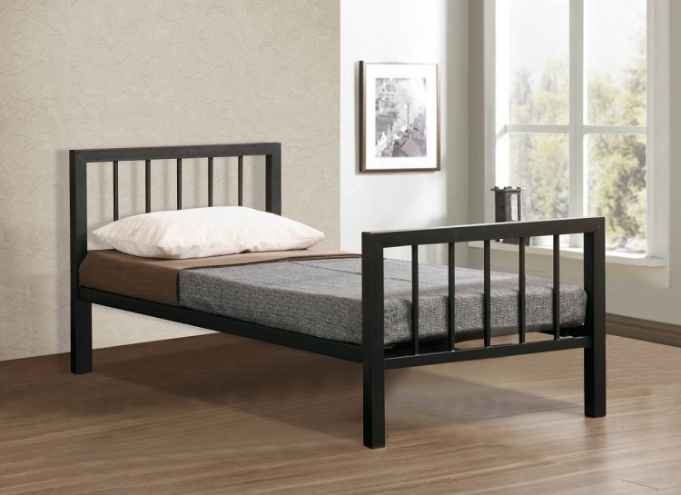 Time Living Metro 3ft Single Black Metal Bed Frame by Time ...