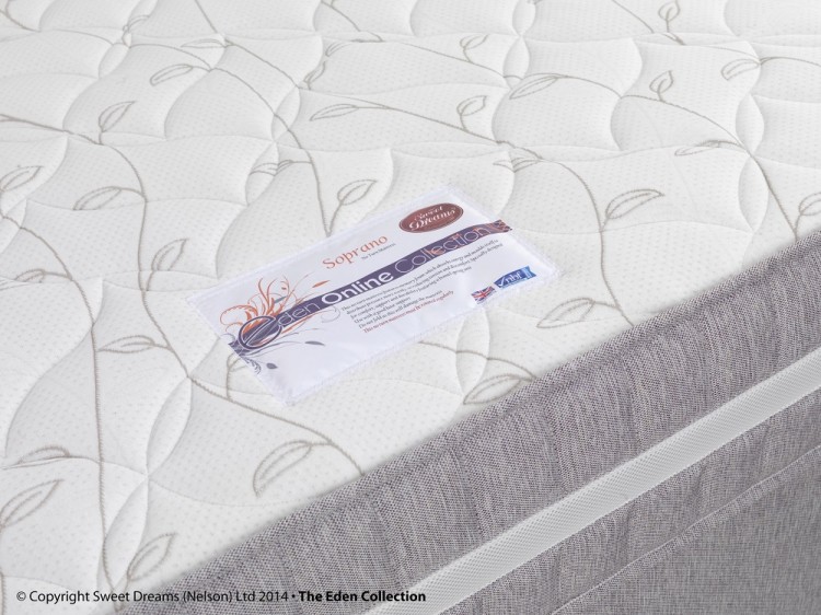 Sweet Dreams Soprano 3ft Single Open Coil Sprung Mattress with Memory
