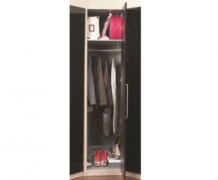 Sweet Dreams Gloss White Corner Wardrobe By Sweet Dreams