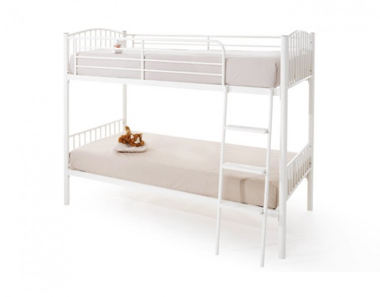 Serene Oslo White Metal Bunk Bed by Serene Furnishings
