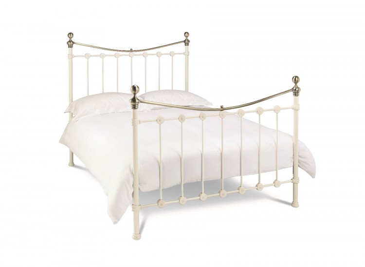 Bentley Designs Amelie 4ft Small Double White Metal Bed Frame by