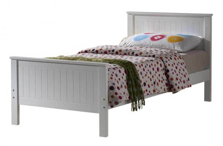 Joseph Larissa 3ft Single White Wooden Bed Frame by UK Bed ...