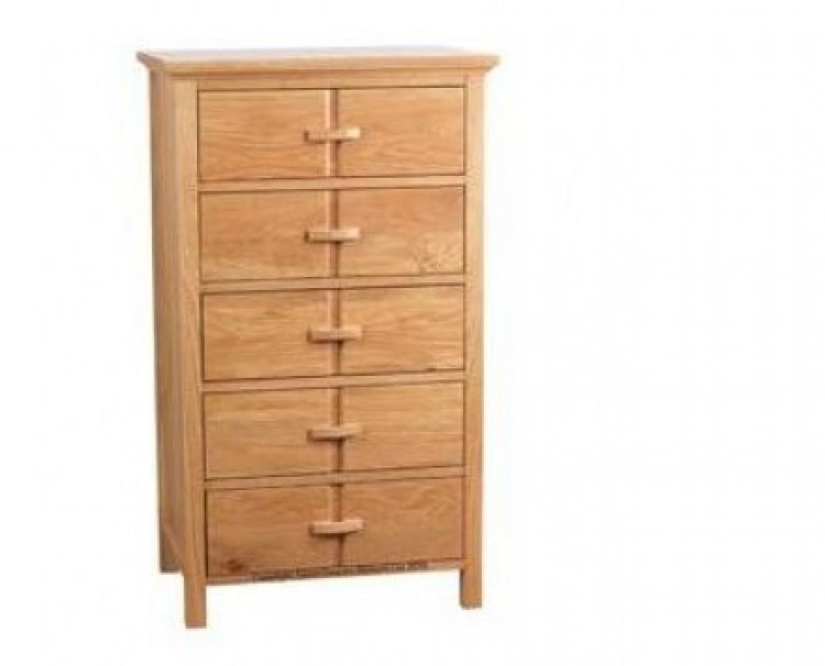 Sweet Dreams Wren Solid Oak 5 Drawer Chest of Drawers